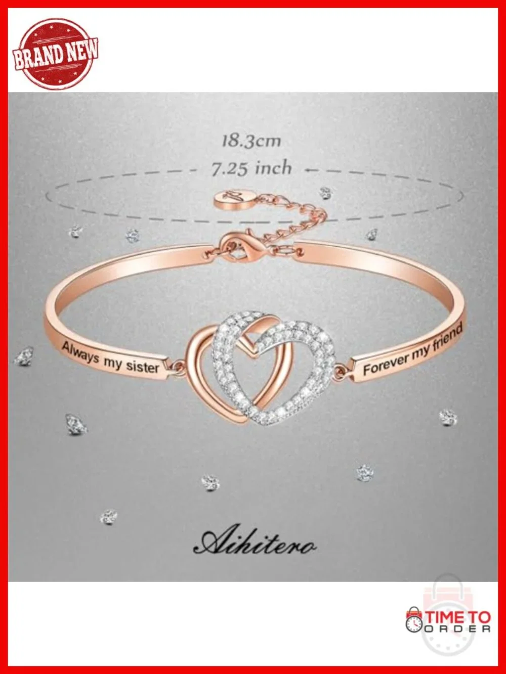 Sister Bangle Bracelet Best Friend Gift Engraved Message 925